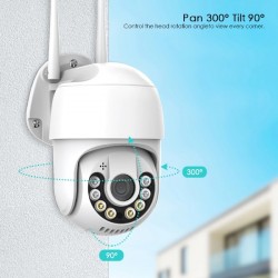 Вулична IP камера відеоспостереження Zhunter WIFI IP 2.0mp поворотна з віддаленим доступом ICSee