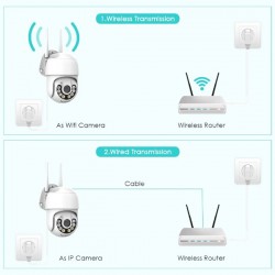 Вулична IP камера відеоспостереження Zhunter WIFI IP 2.0mp поворотна з віддаленим доступом ICSee